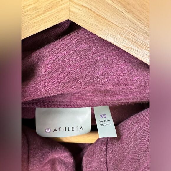Athleta Women’s Sentry Terry Hoodie Women’s XS Purple Pullover Long Sleeve - Picture 5 of 15